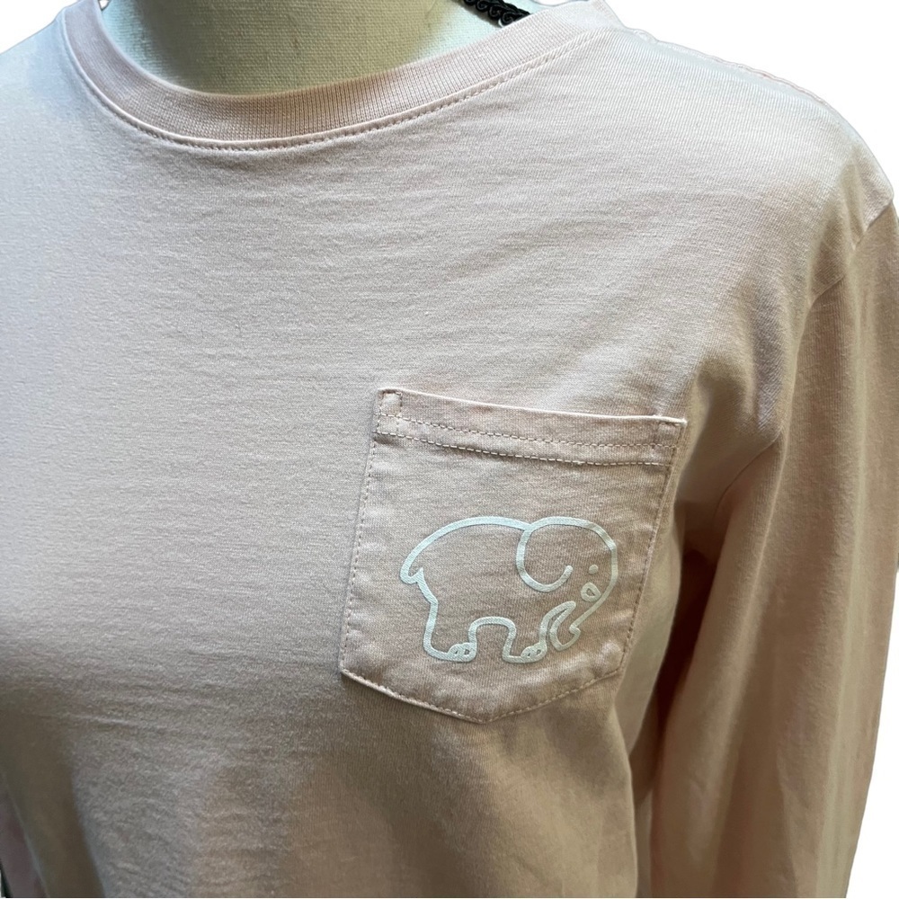 Ivory Ella Save the Elephants Light Pink Graphic Long Sleeve Tee Shirt Sz XS - Picture 4 of 7